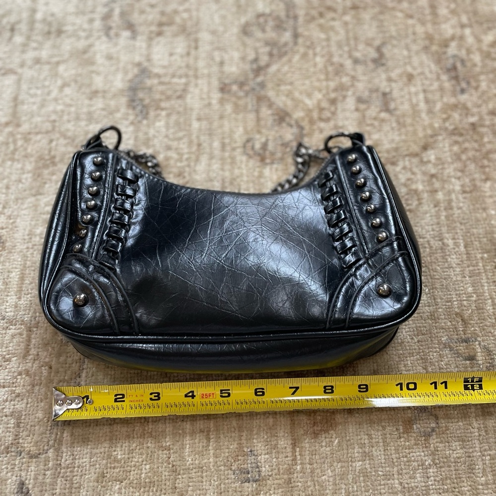 Elegant Black Studded Shoulder Bag - Picture 11 of 11